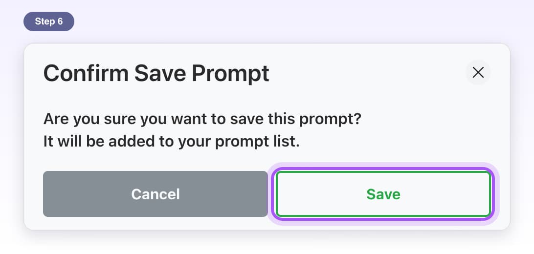 The Confirm Save Prompt window with the Save button highlighted