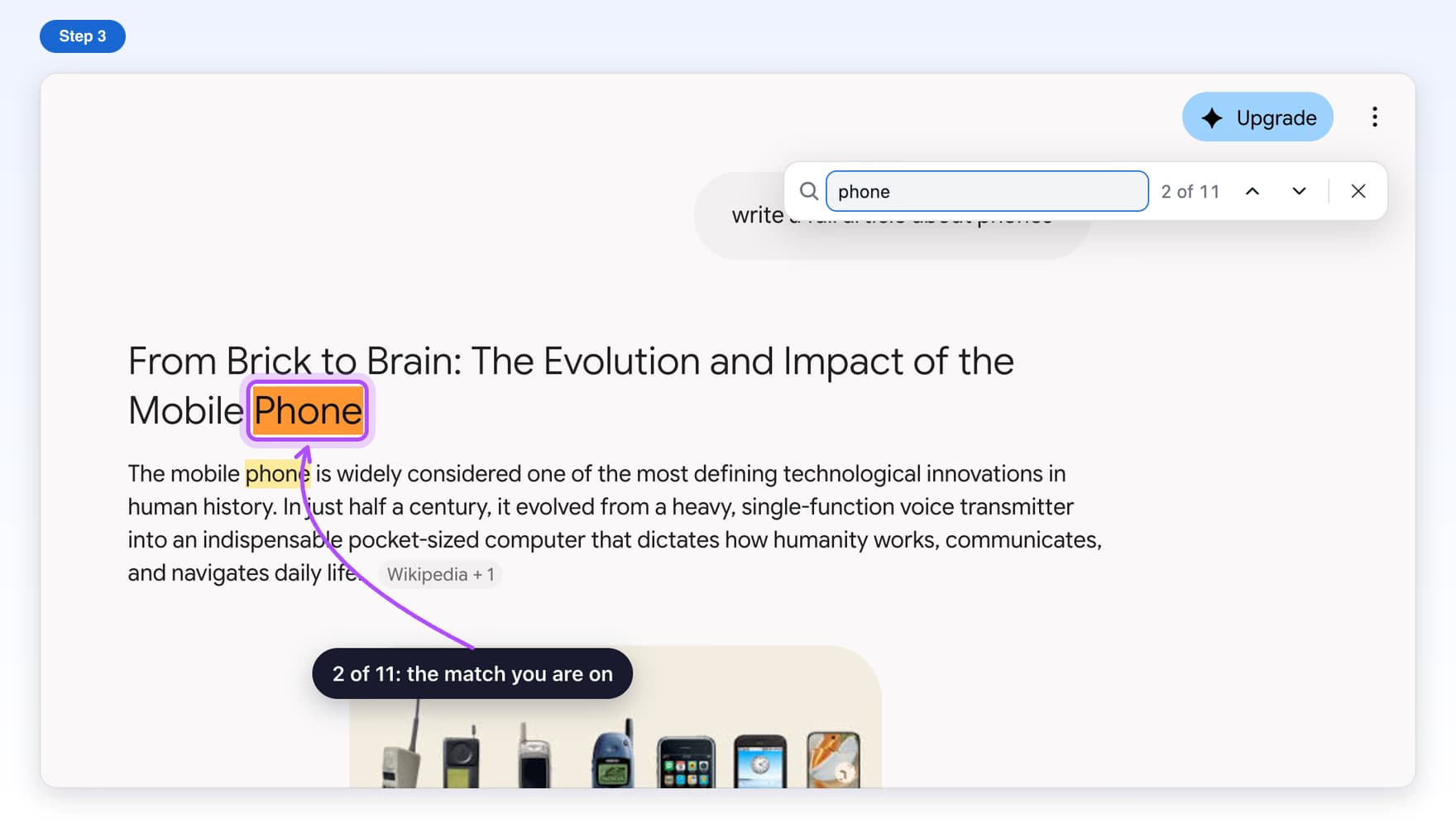 On 2 of 11 the word Phone in the answer's title is orange and the next phone is tinted yellow