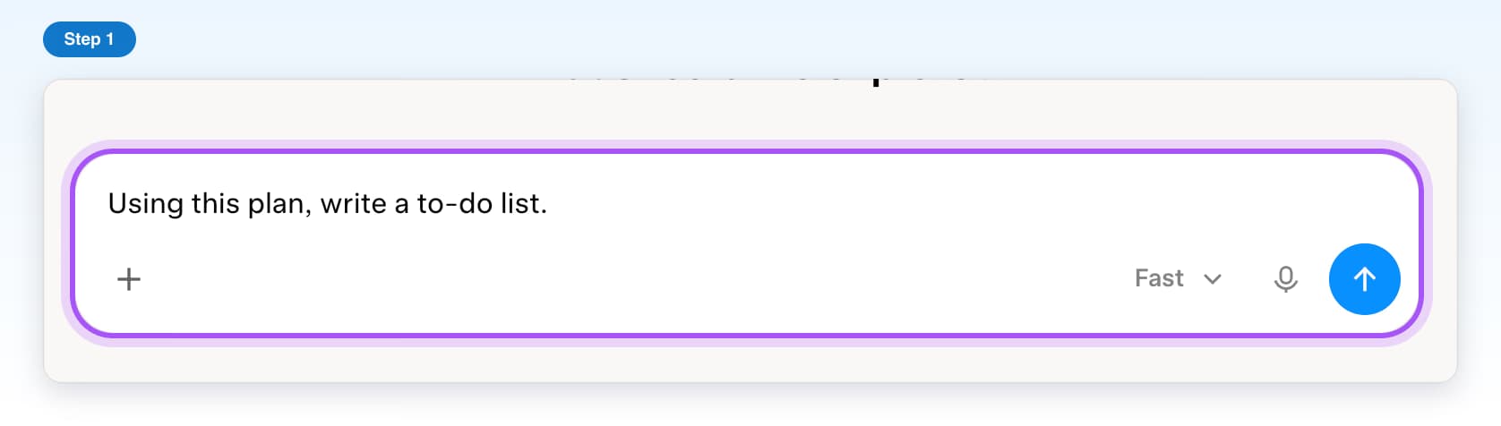 Grok's message box highlighted, with Using this plan, write a to-do list. typed in it