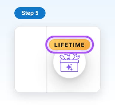 The same LIFETIME plan label above the AI Toolbox button on Grok inside X at x.com/i/grok