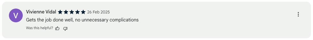 A review from a ChatGPT Toolbox user, giving 5-star review on the Chrome Web Store.