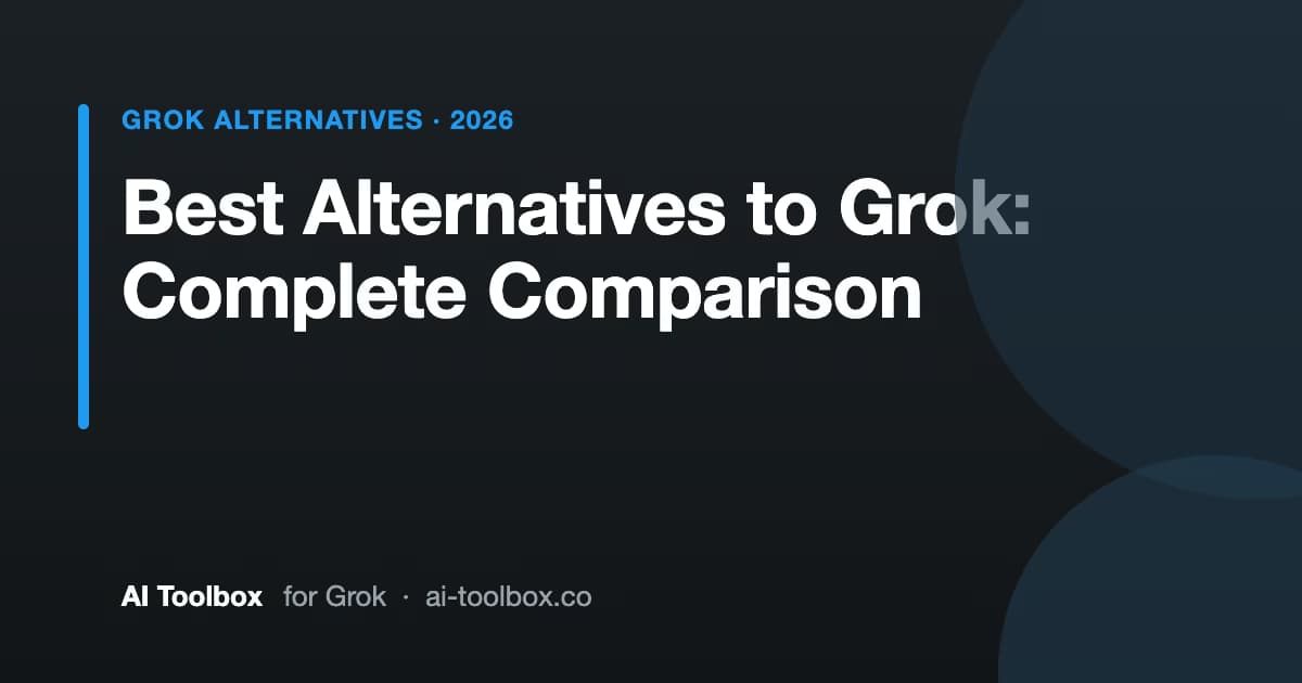 Comparison of Grok alternatives in 2026 including ChatGPT, Gemini, Claude, Perplexity, and DeepSeek