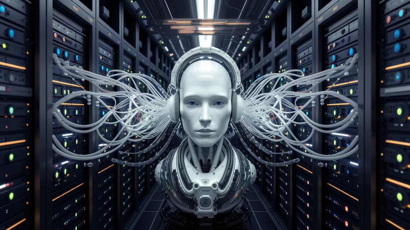 A photo of the ChatGPT new model. It is a large-scale machine learning model with a transformer architecture. The model has billions of parameters and is designed to understand and generate human-like text. The model is hosted on a powerful server and can process and generate text in real-time.