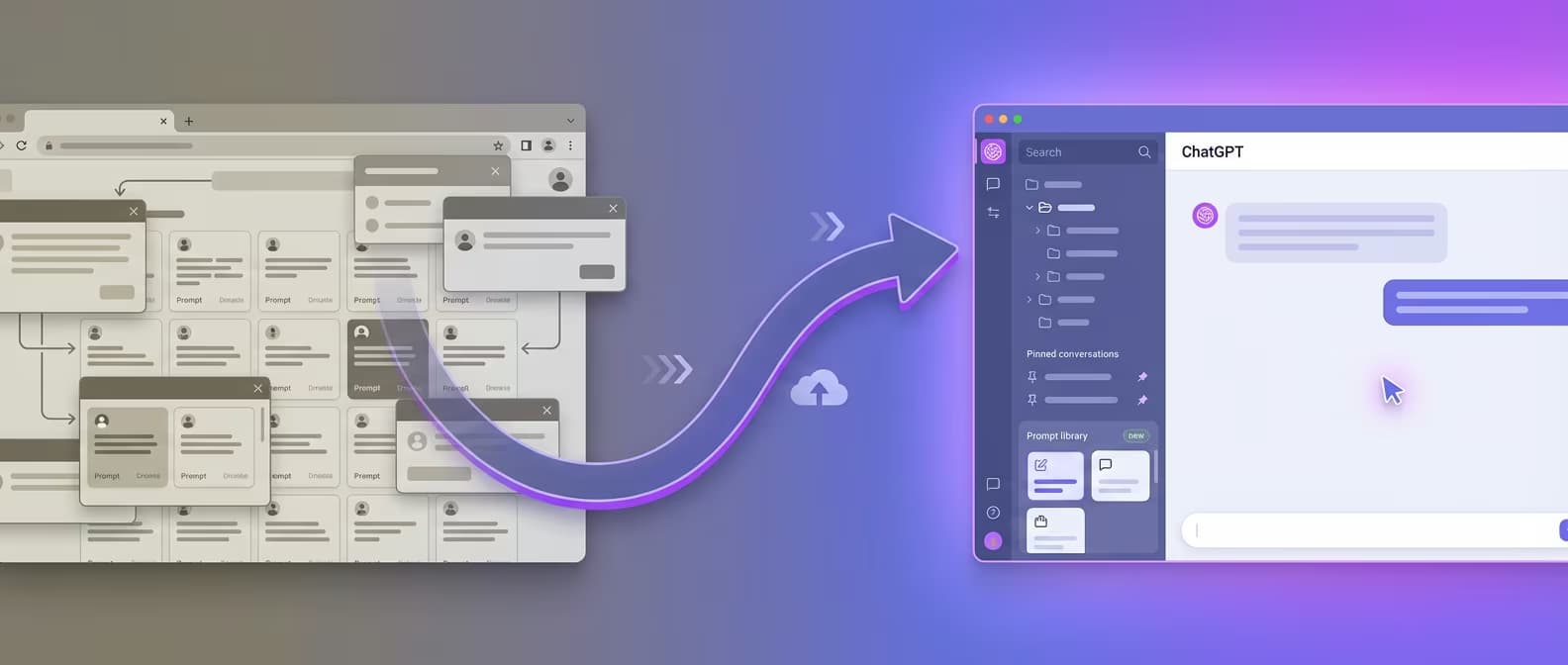 Migration path from AIPRM to ChatGPT Toolbox showing feature upgrade comparison