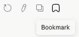 Claude Toolbox bookmark button on a Claude message on claude.ai