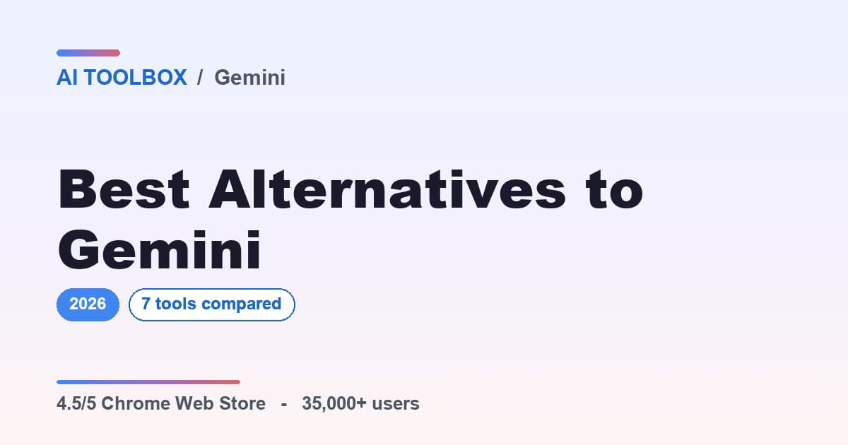 Comparison of Google Gemini alternatives in 2026 including ChatGPT, Claude, Perplexity, and Copilot