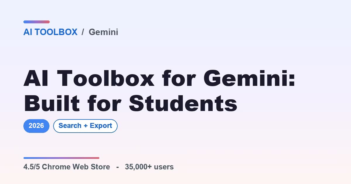 Student using AI Toolbox for Gemini to search and organize study conversations by course